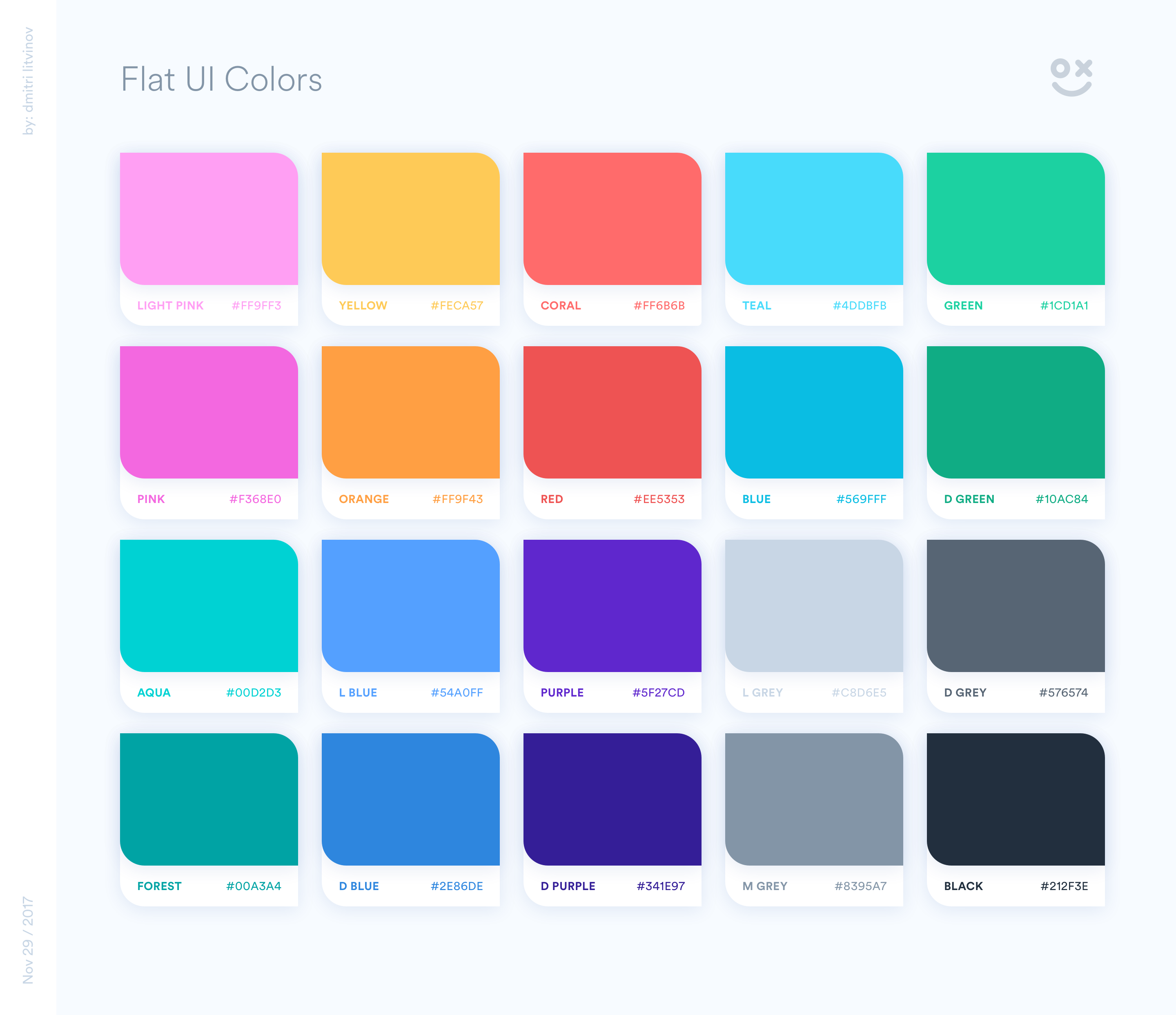 Flat UI Colors 2 🇨🇦 by Dmitri Litvinov on Dribbble