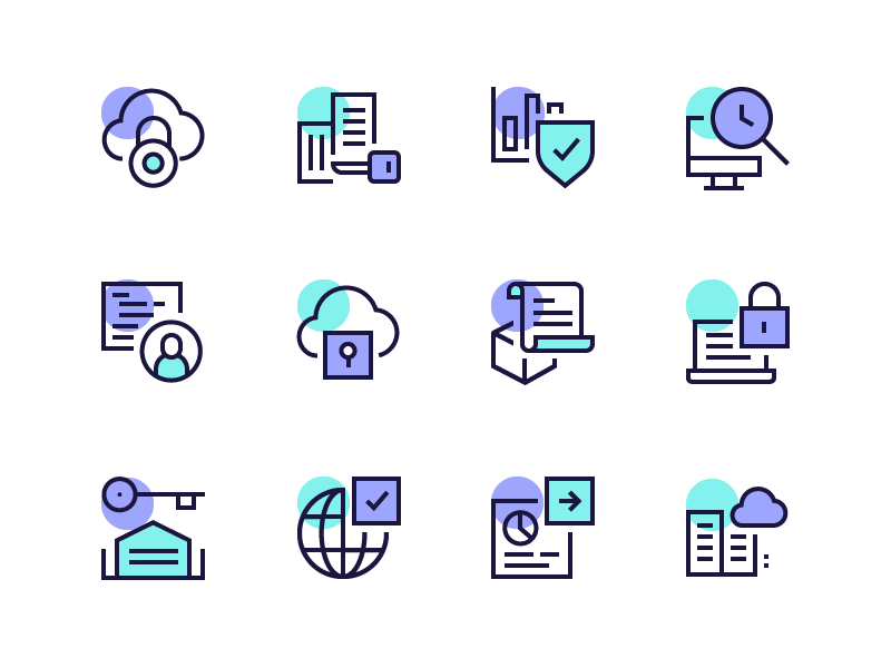 Blockchain Icons by Dmitri Litvinov