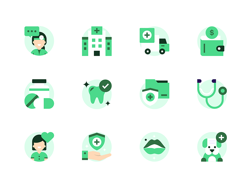 Medical Icons check up dental doctor health hospital icon designer icon set iconography insurance medical pharmacy
