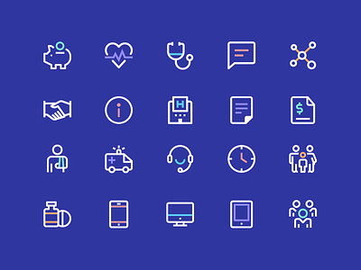 Health Icons #2 ambulance chat health icon designer icon set iconography medicine savings ui ux