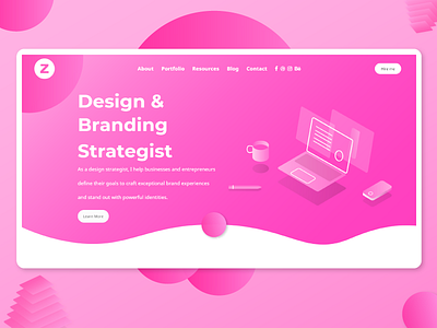 Design strategist Landing Page