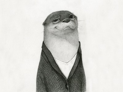 Mr. Otter NO.3 illustration pencil sketch picture book