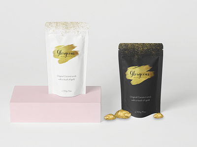 Glorgeous | Body Scrub brand branding girly gold golden graphic design logo logotype luxury luxury logo packaging