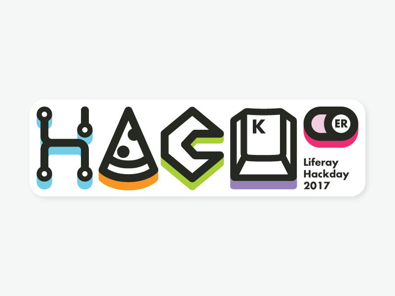 Liferay Hackday keycap pizza hacker icons sticker hackday liferay