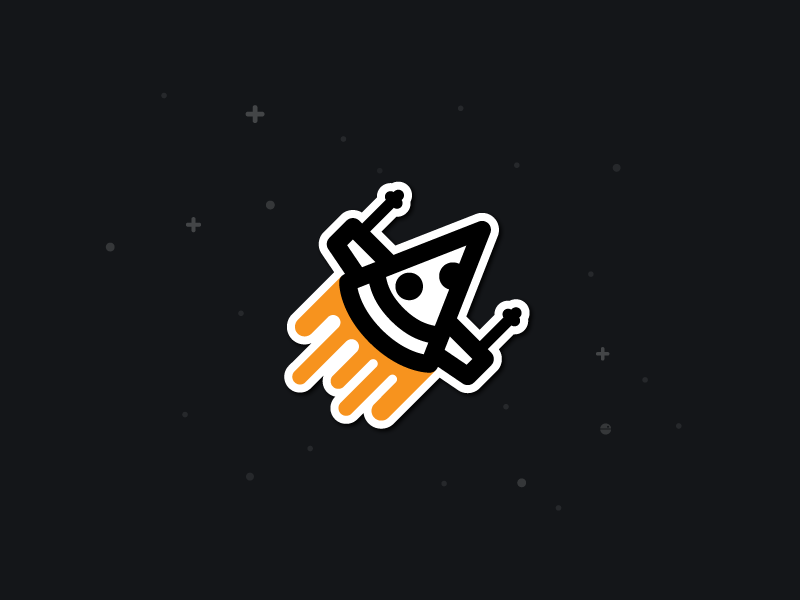 Cheese Wing Fighter stickermule sticker star wars x-wing space cheese pizza