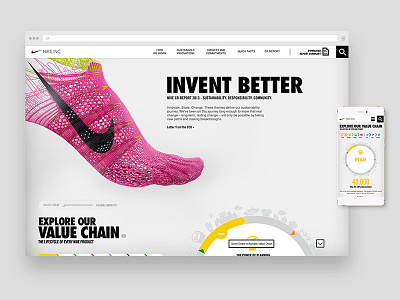 Nike Corporate Sustainability: Digital Experience data visualization iconography ui visual design