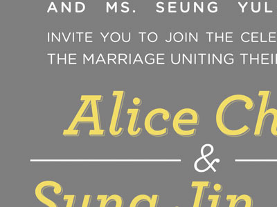 wedding in april archer gotham gray letterpress mustard typography wedding