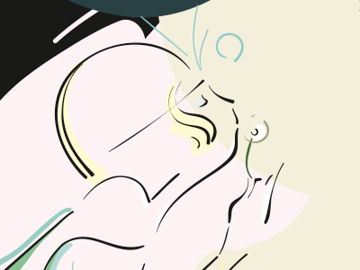 Flapper and Dandelion illustration vector
