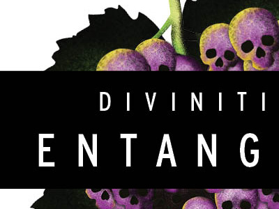 Divinities Entangled Cover book cover book design illustration publishing skull vines