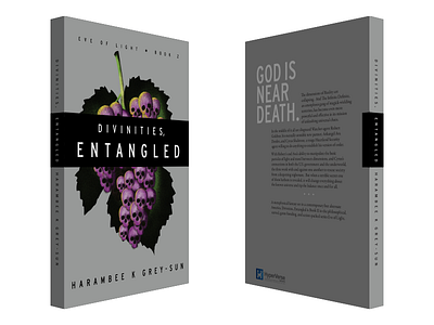 Divinities Entangled Jacket book cover book design illustration self publishing publishing science fiction skull vines