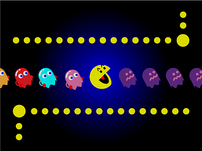 Pacman & Ghosts w/Pellets