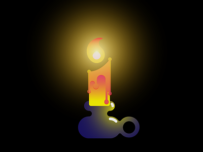 Delightful Candle vector