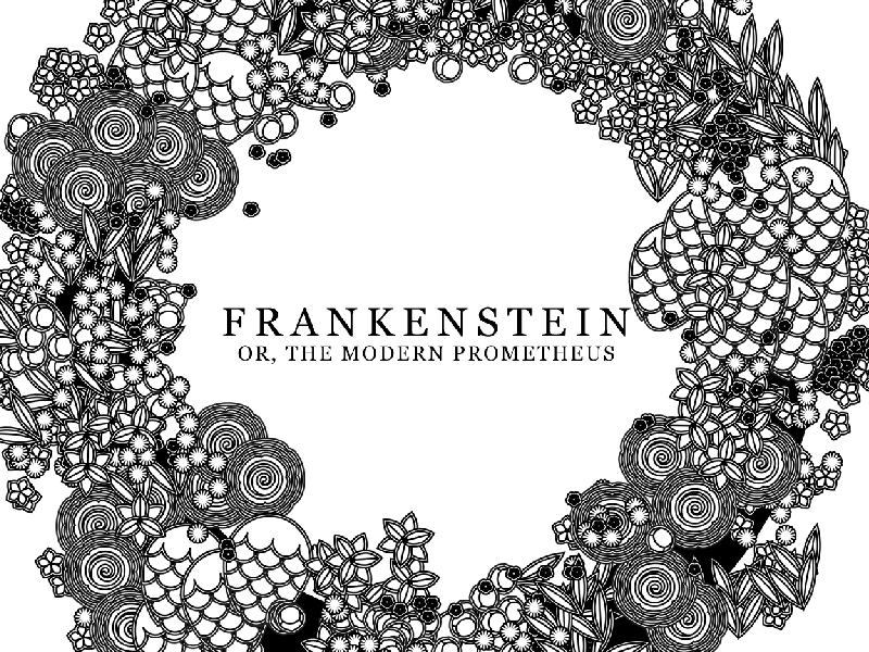 Botanical Frankenstein book cover book design classics dropcaps drop caps horror illustration publishing