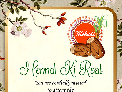 Rasm-e-Mehndi Card graphic design