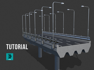 Modular Highway 3d 3d art 3dsmax highlight highway lights model modeling models modular road street texturing traffic