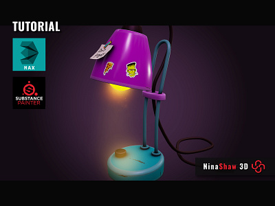 Stylized Desk Lamp 3d 3d art 3d artist 3dsmax asset game game art tutorial