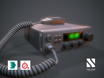 Car Radio 3d design illustrator professional