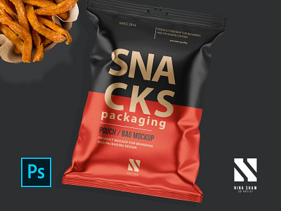 Snacks Bag Mockup 3d bag mockup packaging render snack