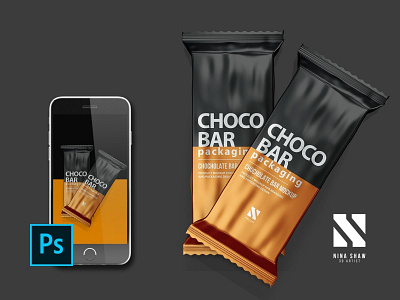 Chocolate Bar Mockup 3d 3dmodel bar branding choco chocolate graphic design mockup