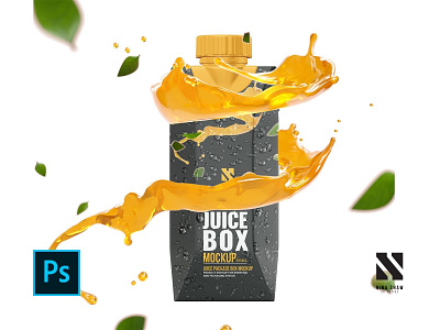 Juice Box Mockup 3d box juice mock up mockup packaging render
