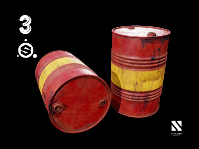 Rusty Oil Barrel 3d 3dmodel asset barrel game old prop retro rusty vintage