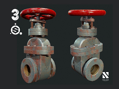 Old Rusty Pipe Valve 3d 3dmodel old pipe retro rusty valve