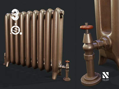 Old Radiator 3d old radiator retro vintage