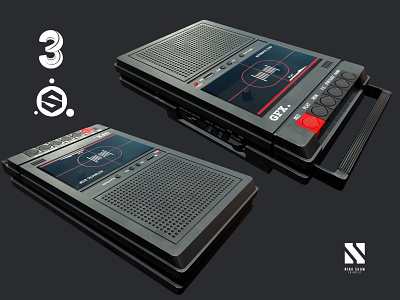 Cassette Recorder 3d audio electronics radio retro vintage