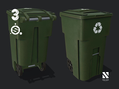 Trash Bin 3d bin container rubbish trash urban