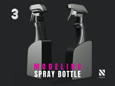 Spray Bottle 3d bottle mockup spray