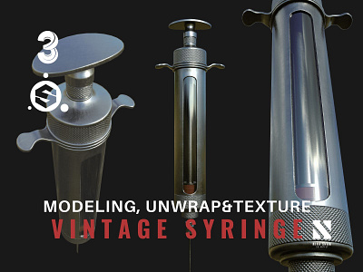 Vintage Syringe 3d