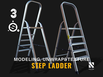 Step Ladder 3d ladder