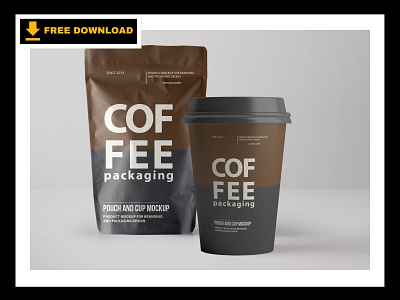 FREE | Coffee Packaging Mockup