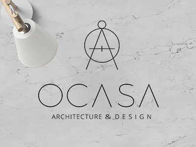 Logo Ocasa architecture black business clean company editable illustrator layered logo logo design professional white