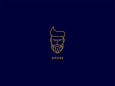 Hipster man Logo