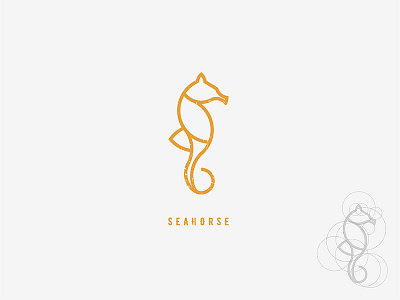 Seahorse Logo Icon branding business clean company customizable design editable goldenratio icon illustration illustrator layered logo logo design logogrid modern professional typography vector