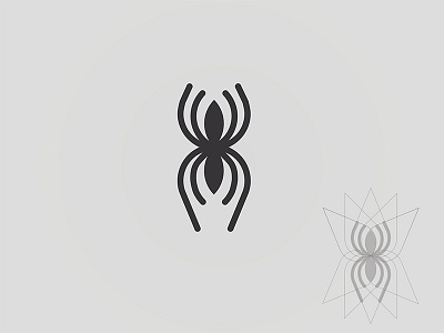 Spider Icon Logo black branding business clean company customizable design editable goldenratio icon illustration illustrator layered logo logo design logogrid modern professional vector white