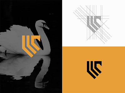 Swan Logo Concept black branding business clean company design editable icon illustration illustrator layered logo logo design logogrid professional vector