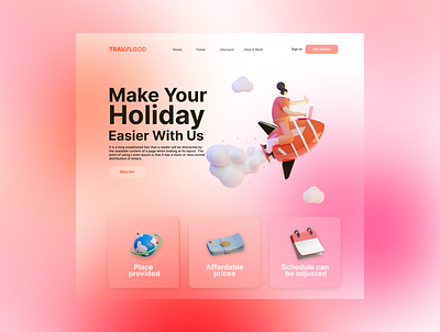 Landing Page For the Travel Web design ui ux web