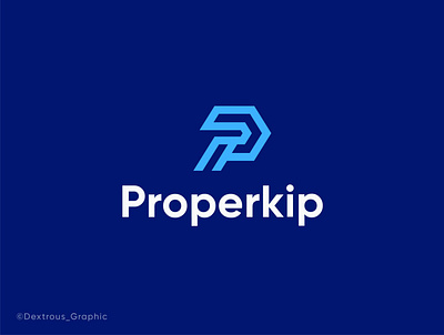 Properkip brand identity branding home letter p logo logo modern p proper property property management s logo software technology vector