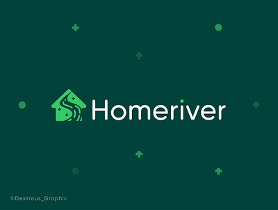HomeRiver app branding h h logo home home logo home river house house logo licon logo mark modern negative space r r logo river river logo symbol