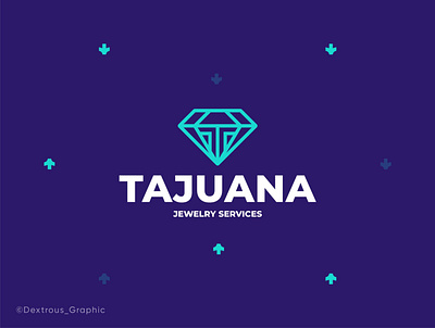 Tajuana Jewelry brand identity branding clean diamond flat logo gold jewelry logo luxury luxury logo minimalism modern star t t logo vector