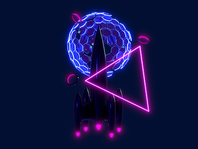 Analisys crypto dark design illustration image metaverse neon