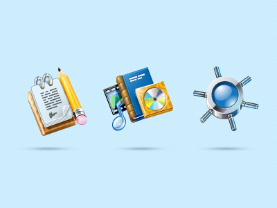Icons: Note, Title and Search All application icon icons illustrator image interface ui vector