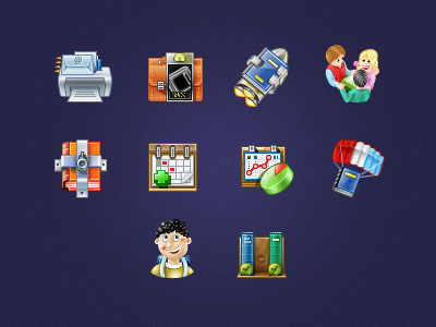 Icons for library app