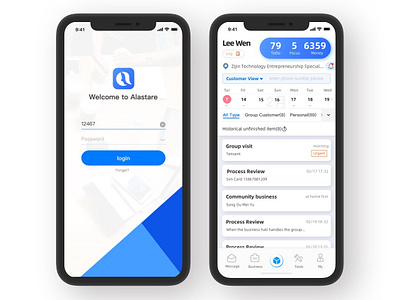 Alastare App app app design login work desk