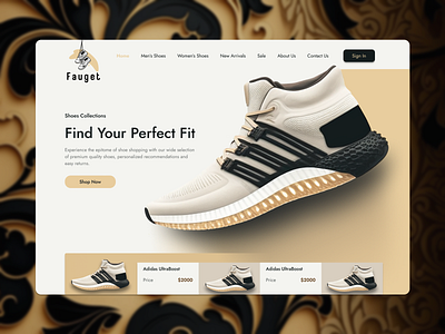 Shoes E-Commerce Web Design design desktop app graphic design illustration ui ux web design