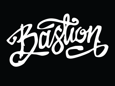 Bastion bastion hand drawn lettering typography