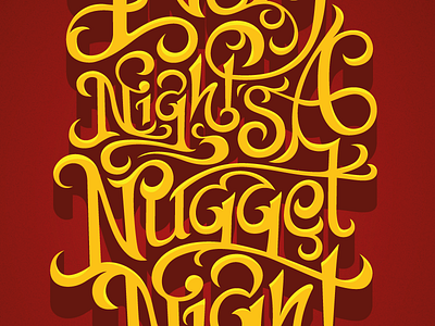 Nuggets lettering nuggets quote type