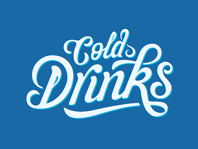 Cold Drinks by hand cold drinks ice ice baby lettering wip